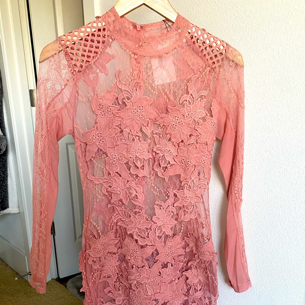 Lotus Couture Miami Appliqué Dress